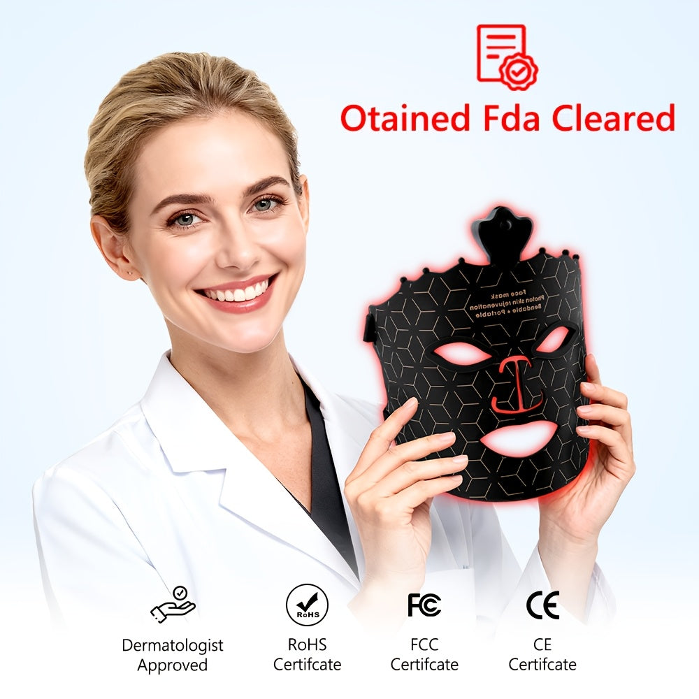 FDA Cleared 7-Color LED Light Therapy Face Mask - Anti-Aging & Acne Treatment