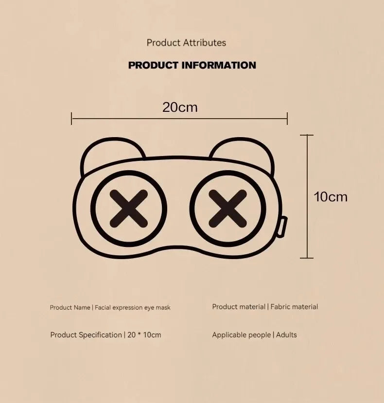 Cute Eye Mask Sleep Soothing Eye Fatigue Warm Compress Wear Comfortable Children And Students Eye Masks
