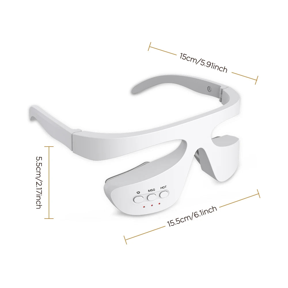 New Visual 3D Eye Massager Red Light Relief Eye Fatigue Vibration Massage Eye Muscle Relaxation Beauty Tool Remove Dark Circles