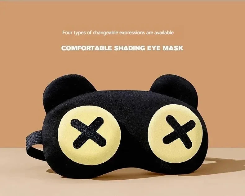 Cute Eye Mask Sleep Soothing Eye Fatigue Warm Compress Wear Comfortable Children And Students Eye Masks