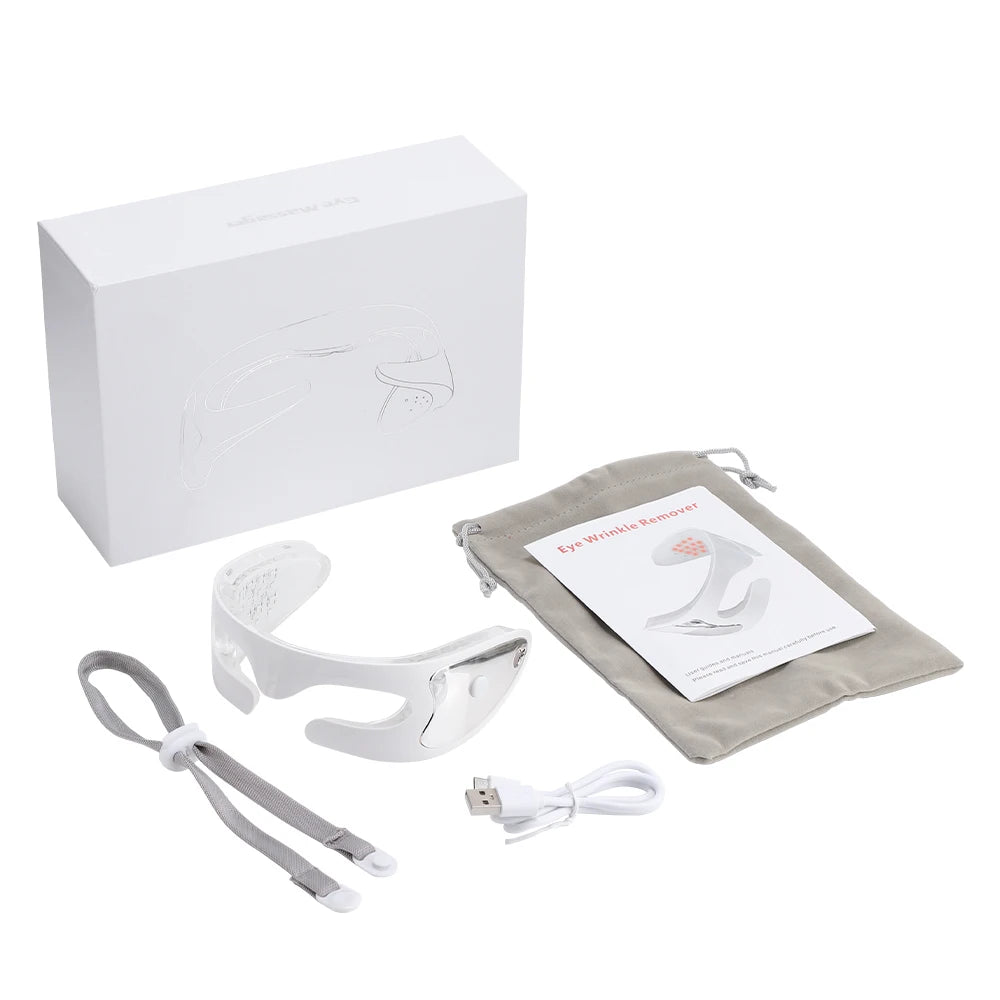 New Visual 3D Eye Massager Red Light Relief Eye Fatigue Vibration Massage Eye Muscle Relaxation Beauty Tool Remove Dark Circles