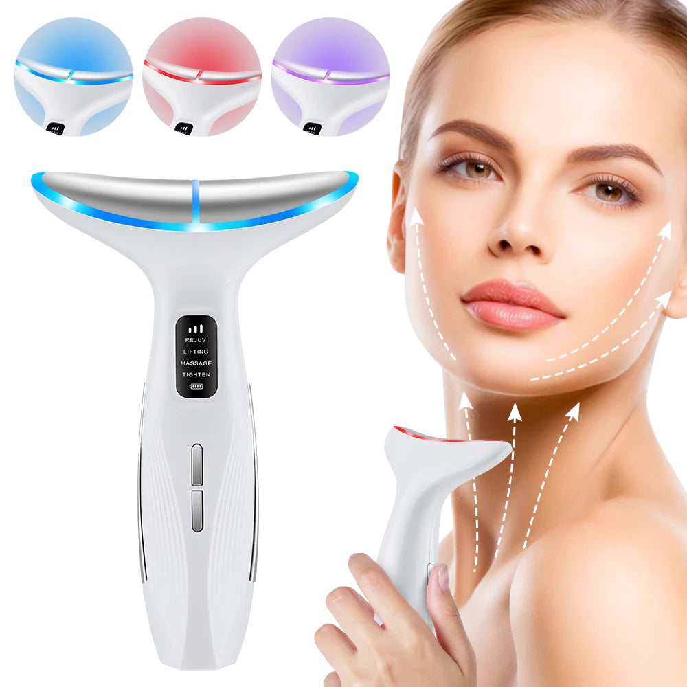 Microcurrent Neck Firming Device - 3 Massage Modes for Lifting & Tightening