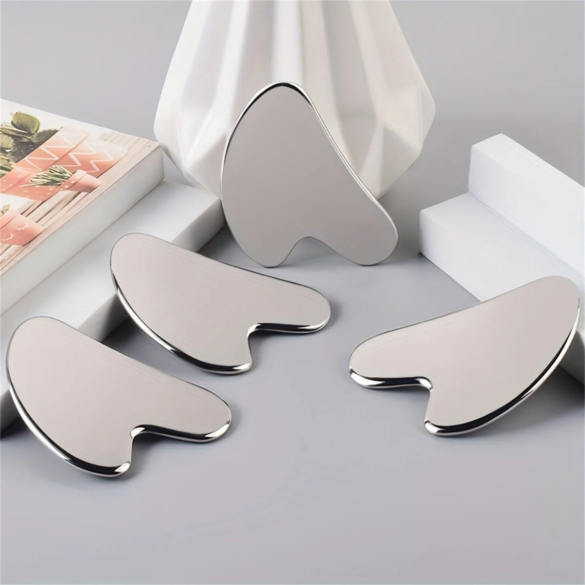 Gua Sha Facial Massage Stainless Steel Gua Sha Massage Tool Anti-Aging Firming Face Cooling Eye SPA Body Massage Tool