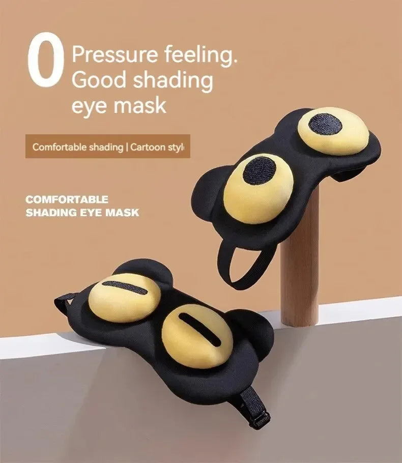 Cute Eye Mask Sleep Soothing Eye Fatigue Warm Compress Wear Comfortable Children And Students Eye Masks