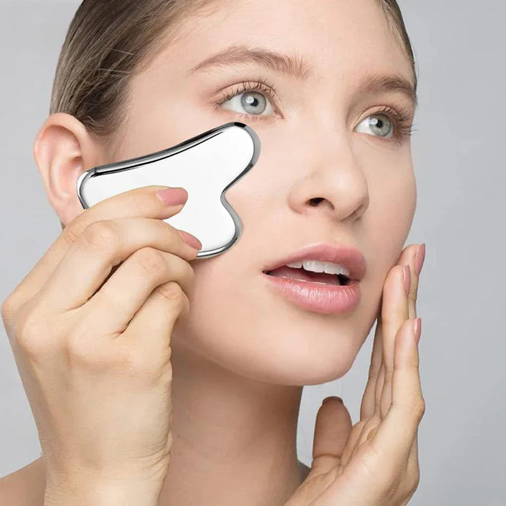Gua Sha Facial Massage Stainless Steel Gua Sha Massage Tool Anti-Aging Firming Face Cooling Eye SPA Body Massage Tool