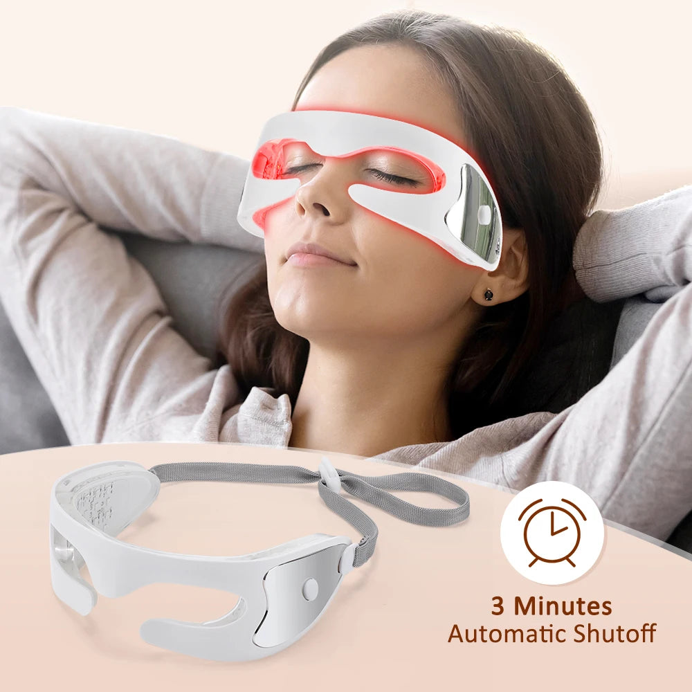 New Visual 3D Eye Massager Red Light Relief Eye Fatigue Vibration Massage Eye Muscle Relaxation Beauty Tool Remove Dark Circles