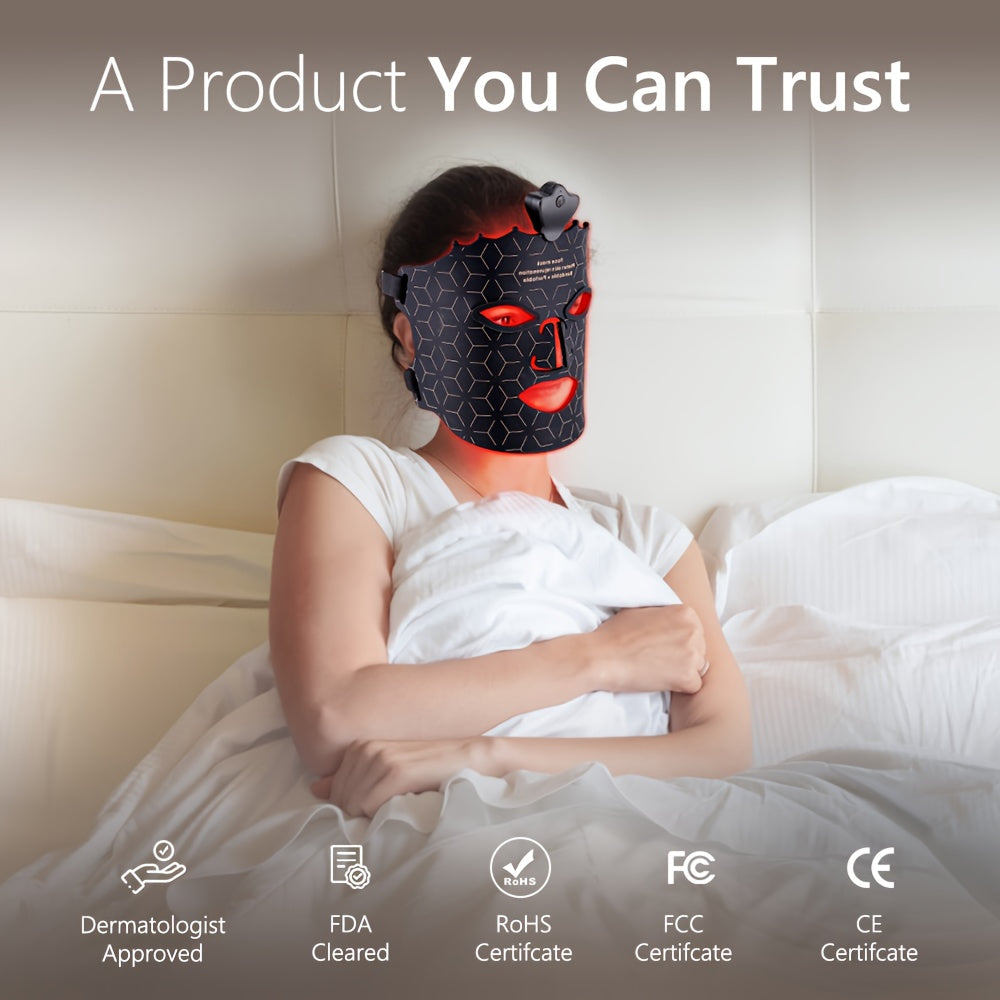 FDA Cleared 7-Color LED Light Therapy Face Mask - Anti-Aging & Acne Treatment